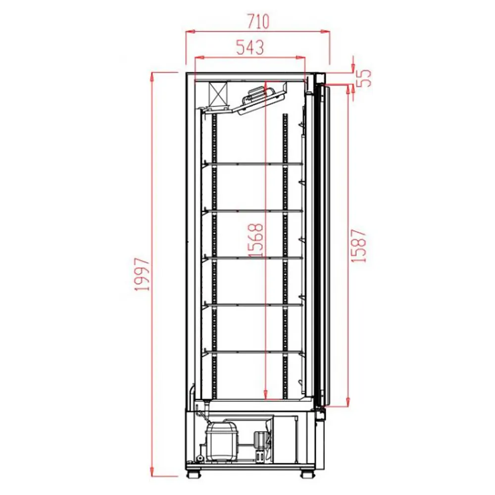 dimensions-Refrigerateur-2-portes-battantes-en-verre-1253x710x1997mm